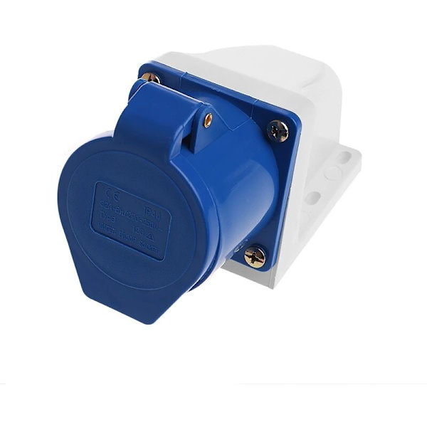Industriel strømstik - 32A, 3-polet, vandtæt IP44, 220V-250V, 2P+E 1 stk