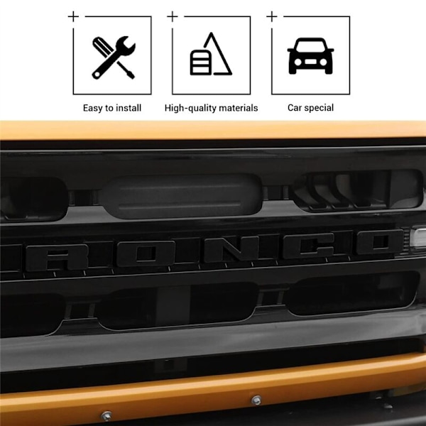 Grille Trim Cover Letter Decoration Exterior Accessories for 2021-2022, Black