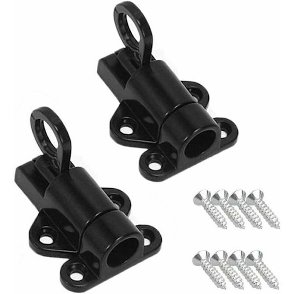 2-pack självlåsande dörrlås, fjäderbelastad spärr, automatiskt dörrlås, rebound dörrlås, fjäderbelastad rebound dörrlås, med skruvar, lämplig