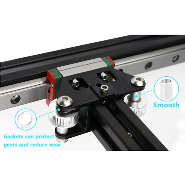 2 st CNC-aluminium Y-portalstyrning 3D-utskriftstillbehör för ultrahöga för VzBoT 3D-skrivare