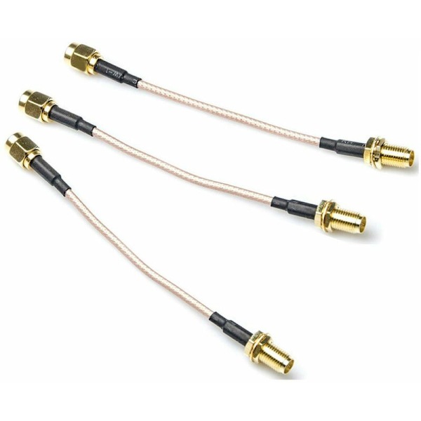 Rp-Sma-kabeltillsats, Rg316-koaxialkabeladapter, crimpad hane till mutterhuvud (20 cm, 3-pack)