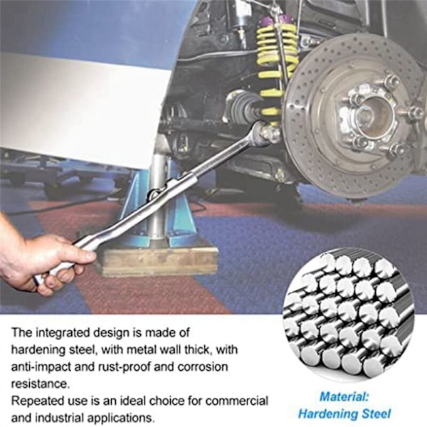 2 kpl Jatkevarren Avaimen Työkalu, 14 Tuuman Avaimen, Ruostumattomasta Teräksestä Vääntömomenttityökalut Mekaanikoille