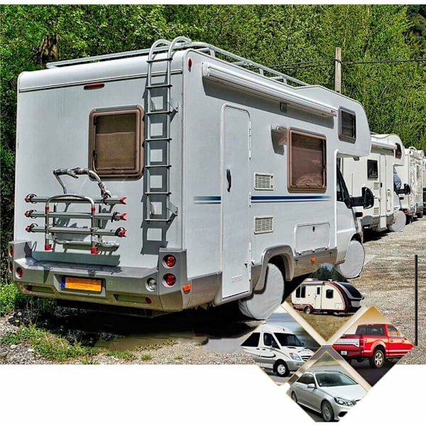 Sæt med 4 Dækbeskyttere, Vinterdækbeskytter, Universelle Hjulposer, Foliebag Passer til 19-42 Tommer Diameter Dæk, til Campingvogn, Campingvogn, Autocamper, Vandafvisende, Solbeskyttende