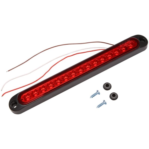 10 Inch Sealed RV Truck and Trailer Light Bar 15 Led Third Brake Lights Strip Red