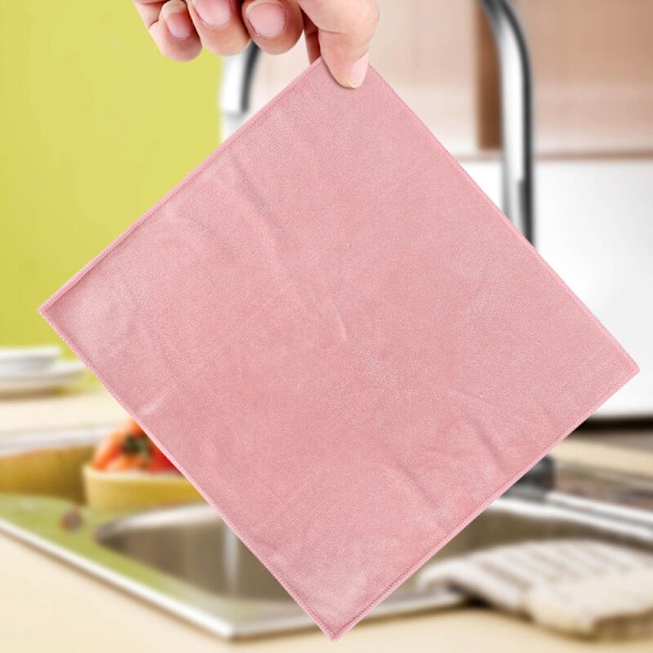 6 stk Køkkenhåndklæder Sæt Tyk Absorberende Ingen Hårtab Mikrofiber Rengøringsklud til Opvask