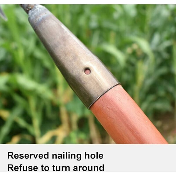 Hage Rake, Lukerake, Hage-Scarifier Rake, Metalltunge Rake med Tunge, 4-Tannet Spikerake, Stålrake, Landbruksverktøy, Metall Hage Rake