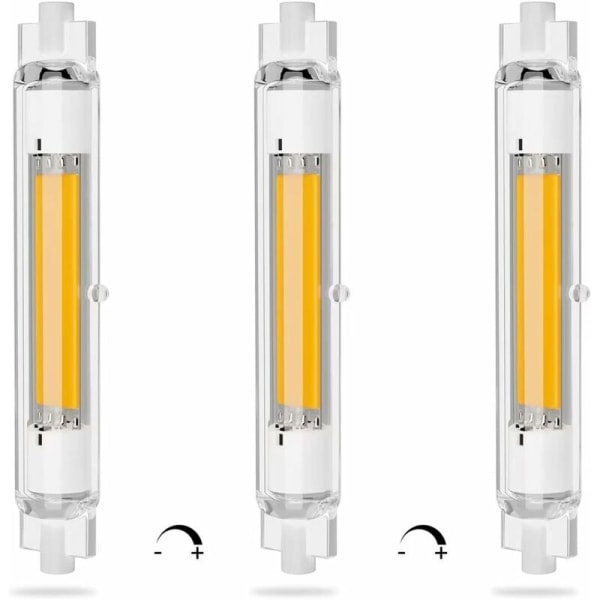 R7S LED 118mm Dimbar 20W energibesparande COB LED-lampa R7S motsvarande J118mm 200W halogenlampa, varmvit 3000K, inget flimmer, 2000LM, 360° stråle Li