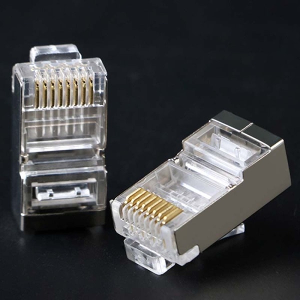 Cat6 RJ45-liitin 8P8C modulaarinen Ethernet-kaapeli kullattu liitinpää 6 RJ 45 puristusverkkoliitin