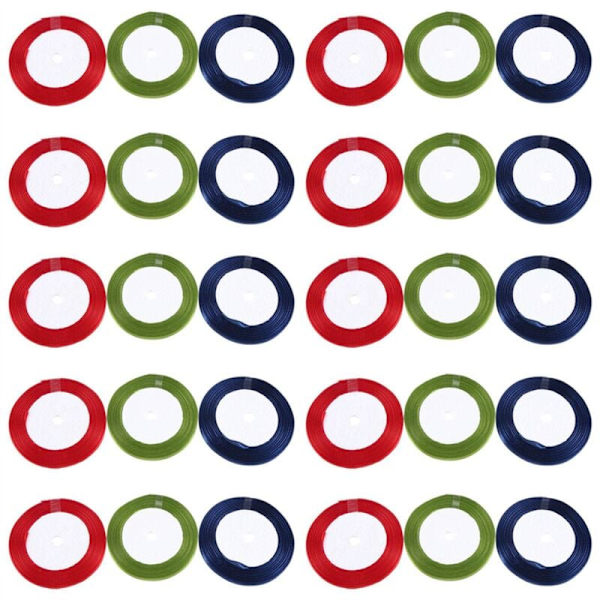 (25 meter/rulle) 6 mm satinband grossist presentförpackning juldekor manuell DIY band tyg