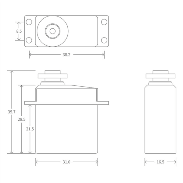2X M0200 20G Analog Gear Servo 3.5KG Vridmoment Passar för 1/16 1/14 1/12 Zd Racing Fjärrkontroll Biltillbehör Delar la