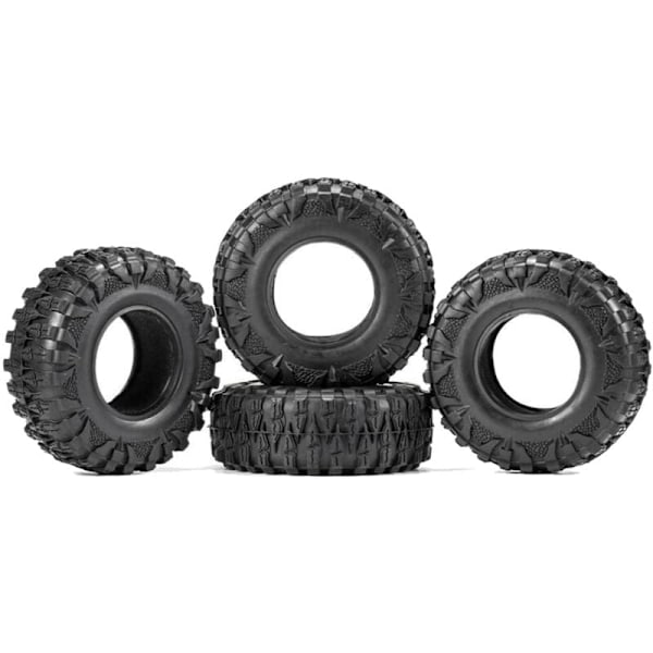4 2,2 tommers gummihjul 2,2 hjuldekk for 1/10 Rc Crawler Scx10 Wrangler 2,2 hjul