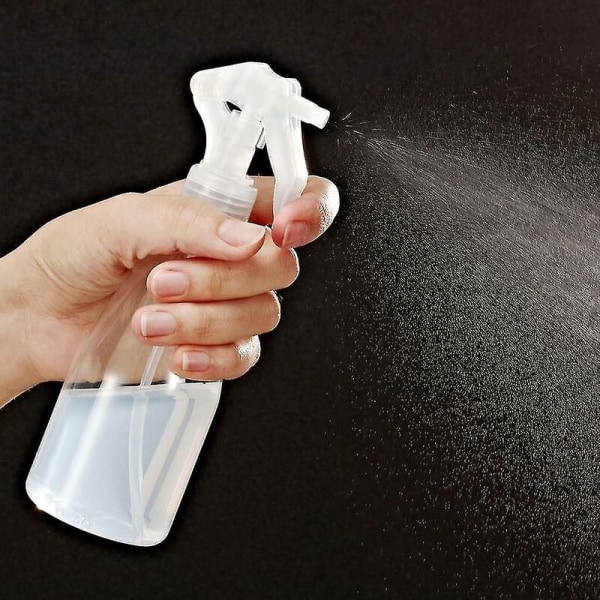 3 st 200 ml små transparenta plastsprayflaskor för vattenspruta