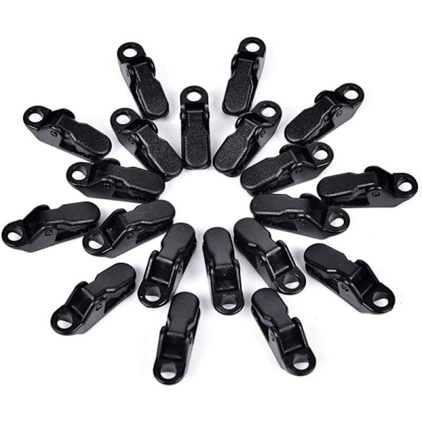 50 stk Plastklips for telt, presenningklips, markiseklips, tilbehør for camping og telt aktiviteter