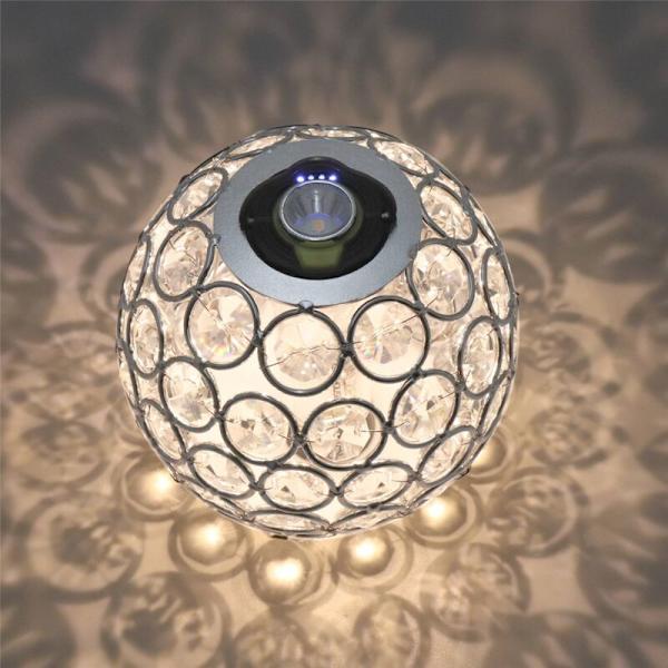 Kristalllampa för Rund Ihålig Skugga Utomhus Camping Glamping Ljus Atmosfär Guld