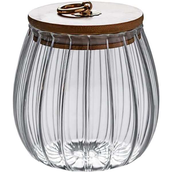 750 ml Klar Glasburk med Lufttät Acacia Trälock för Kaffe, Te, Kryddor, Socker, Kakor, Nötter