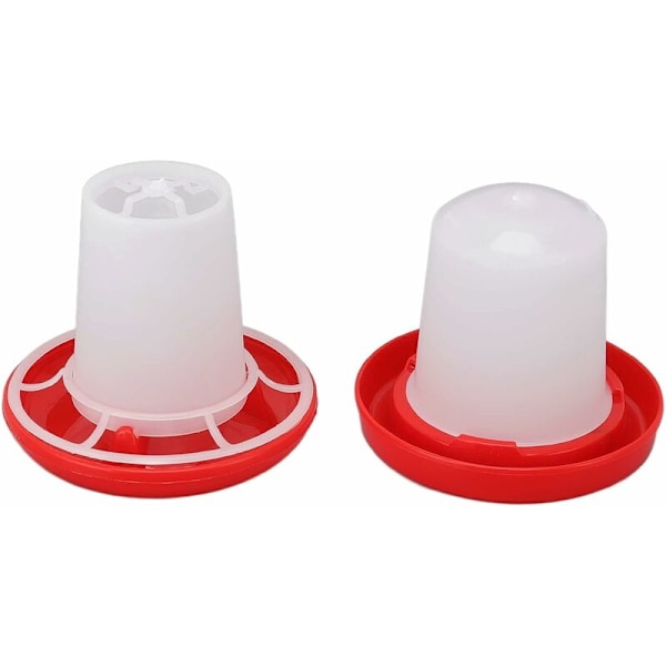 Fjørfeforer, 9,2x10,2 cm Kyllingforer og 8,7x10,2 cm Drikkeapparatsett med roterende ermedesign Automatisk fôring og vanning Fjørfeforer og vanningsapparat
