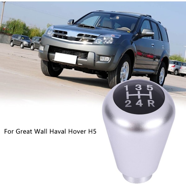 Svart för Great Wall Hover H5 Bil Manuell 5 Växlad Växelspaksknopp Huvud Växelspak Trim Dammskydd