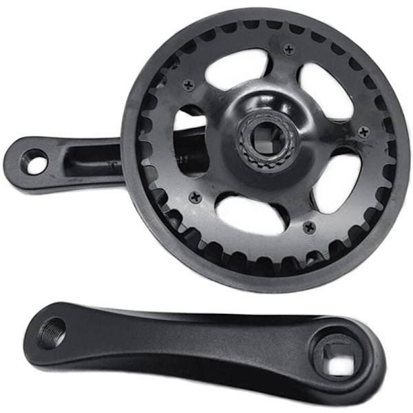 Enkelhastighetscykel vevparti 32T hopfällbar elcykel vevparti aluminiumlegering 127MM lock cykeltillbehör