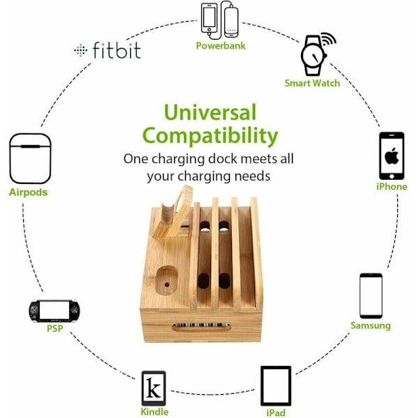 Opladningsstation i skrivebordsstativ og opladningsstation til flere enheder Dockingstation Opladningsstativ til mobiltelefon/tablet