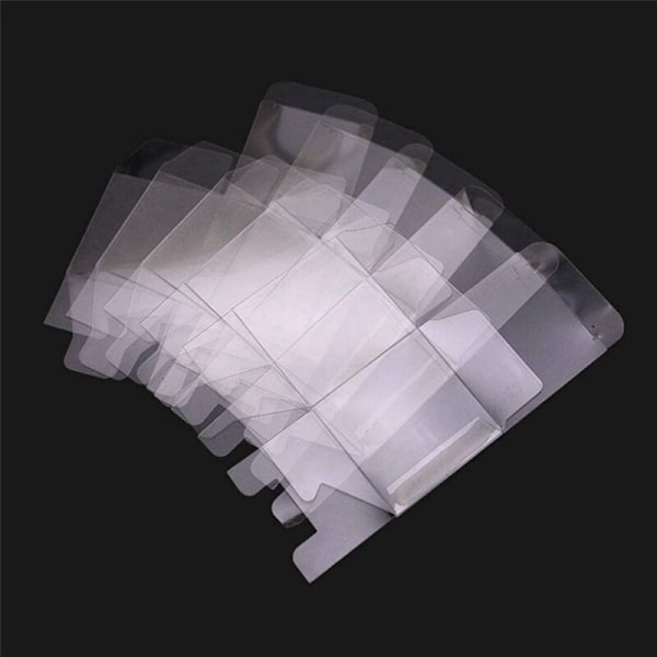 100 st Klar Plastpresentaskar PVC Förpackningsask Transparent Godispresentinslag Bröllopsfest Favoritpresentaskar