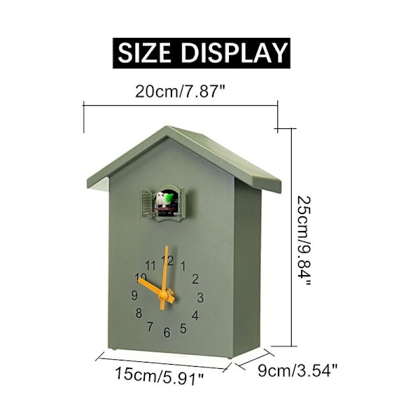 Moderne fugle-kulokke kvarts veggklokke hjem stue horologe horloges timer skrivebord dekorasjon hengende gaver klokke B