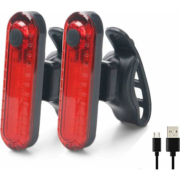 Takavalot pyörään - 2 kpl takavalot, USB-ladattavat COB LED vedenpitävät takapyörävalot, 4 valaistustilaa turvallisuuden ja näkyvyyden varmistamiseksi