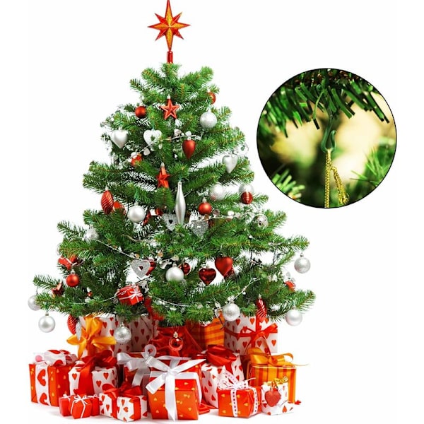 Julgranshängare Gröna Julgranshängare Minihängare för Julgran, Julkrans, Julvin (200)