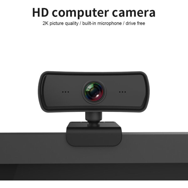 USB datorkamera, HD-drivrutinsfri nätverkskamera, 1080P Video Live Conference Camera, Monitor