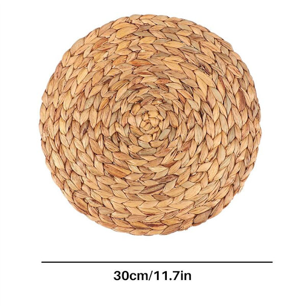 4 kpl luonnollinen kurpitsasta kudottu pöytäliina pyöreä rottinki matto tyyny vihreä trooppinen häät tai koristelu 30 cm