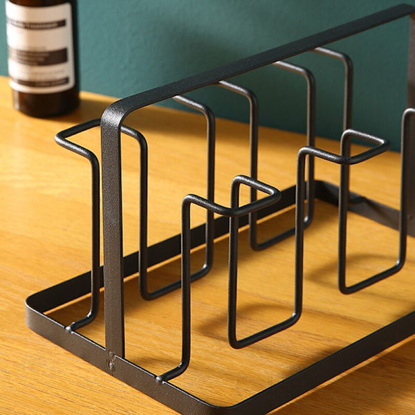 6 Glas Koppar Rack Hållare Torkställ Kök Kopp Hållare Hängande Avloppsförvaring Rack Tillbehör