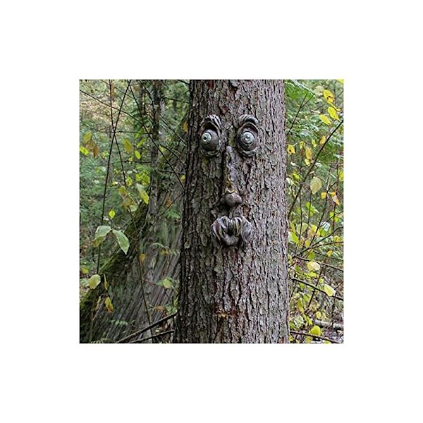 3D Gammel Mann Treansikt Ornamenter - Morsomme og Fantasifulle Treansikt Skulpturer - Hagedekor (C) HIASDFLS