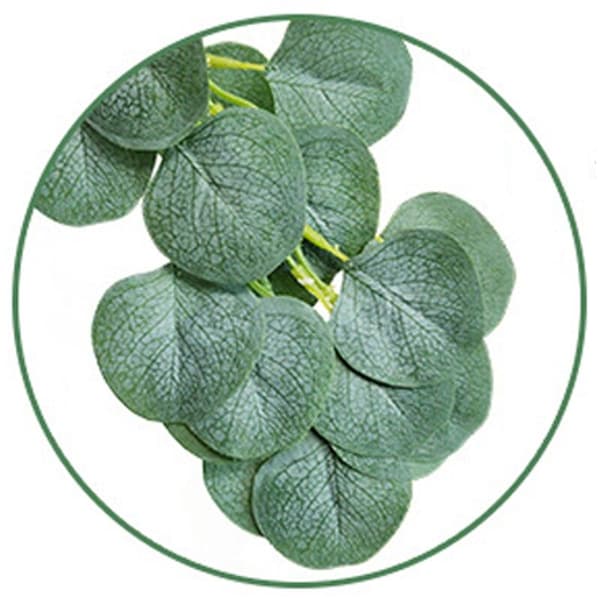 2M Eukalyptuskrans Simuleringsväxt Eukalyptusblad Eukalyptusblad Rottingblad Bröllopsevenemangsdekoration