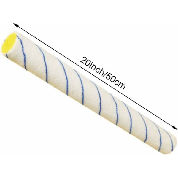 2 kappaletta 20 tuuman telarullaa, ammattimainen maalarirulla, mikrokuitumaalarirullan hiha, seinien ja kattojen maalaamiseen (lyhyt karva)