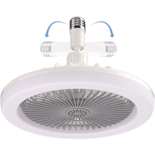 Loftventilator med lys, 25 cm loftventilator med aromaterapi-tabletter, 3 hastigheder, lysindstillingsmulighed - Grå