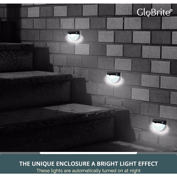 Solcelle Gjerdelys Dekorative Hage Lampe Led Utendørs Vegglys, Trådløs, Vanntett, Hjemmedekor Perfekt for Rekkverk, Gjerde, Dekk, Patio, Sti, St