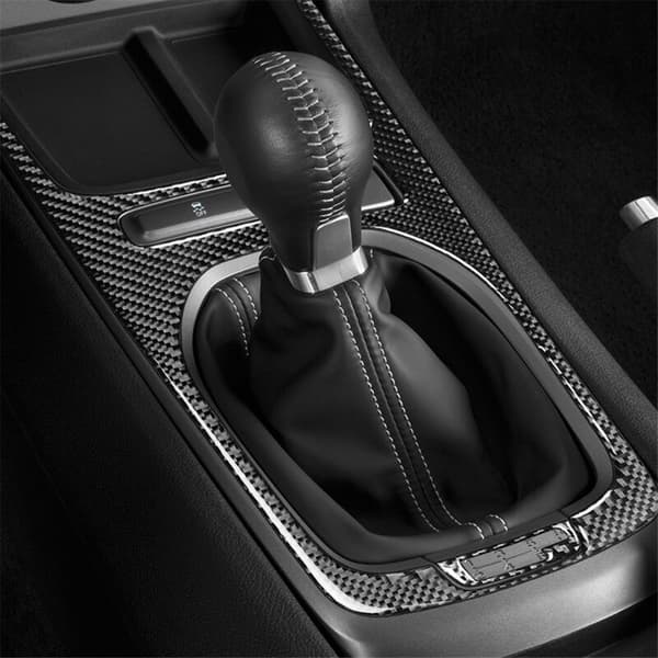 Fiber for 2010-2015 Center Console Manual Gear Shift Panel Trim Interior Accessories LHD