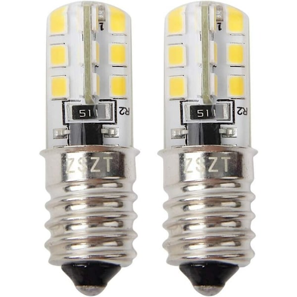 2-pack E14 2W LED-lampor för kylskåp - Varmvit 3000K