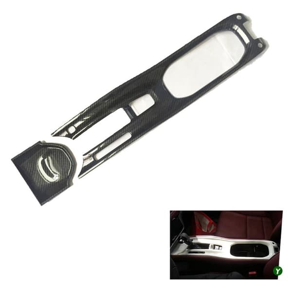 Fiber Gear Shift Panel Cover Trim Central Control Accessories Interiors Fit for -V 2015-2019