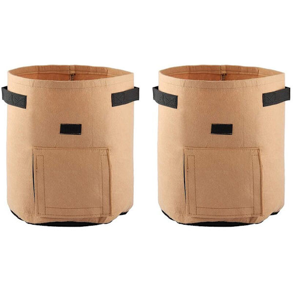 Kartoffelpose, 2 pakker med 7 gallon kartoffelposer til kartofler, tomater, gulerødder, løg