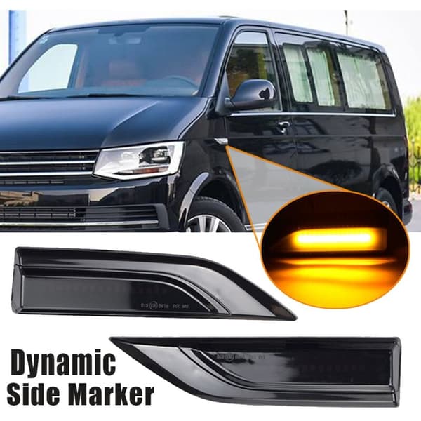 Dynamisk LED-sidemarkørlys blinklys til T6 Transporter Wagon