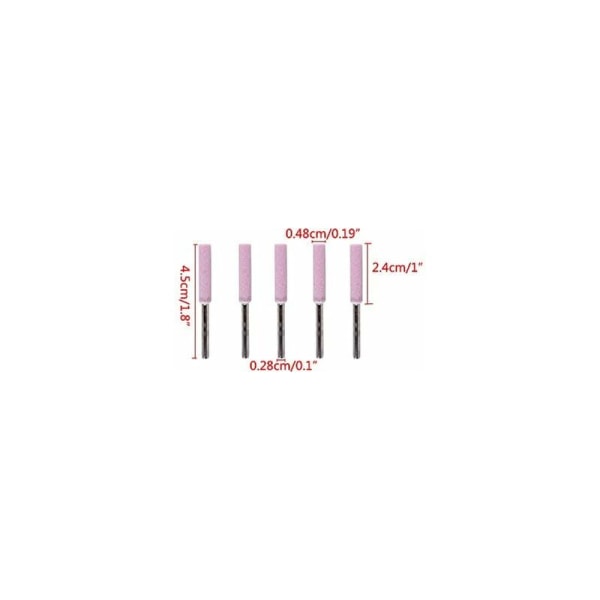 5 stk. kædesavsslibeskive slibeskive fil 4,8 mm 3/16 kædesavsslibemaskine