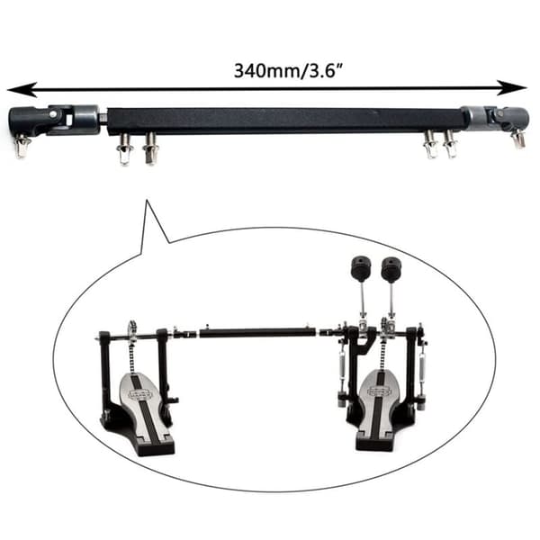 Stål Basstrommepedal Drivaksel, Basstrommepedal Link Connector Arm, Blå