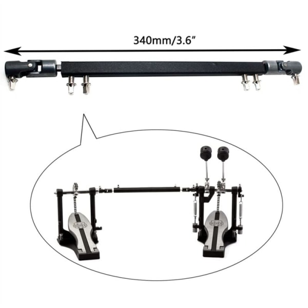 Stålbassdrumpedal drivaksel, bassdrumpedal koblingsarm, blå