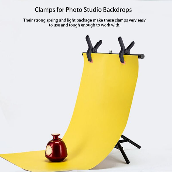 20 stk. Mini Nylon Justerbare Fjærklemmer 2 Tommers Muslinklemmer for DIY-Prosjekter Snekkerbakgrunn Skjerm Fotostudio(2 Tommer)