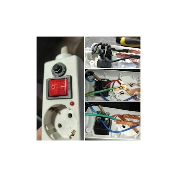 3 st röd LED PÅ/AV vippströmbrytare med vattentätt lock 16A/250V 20A/125V