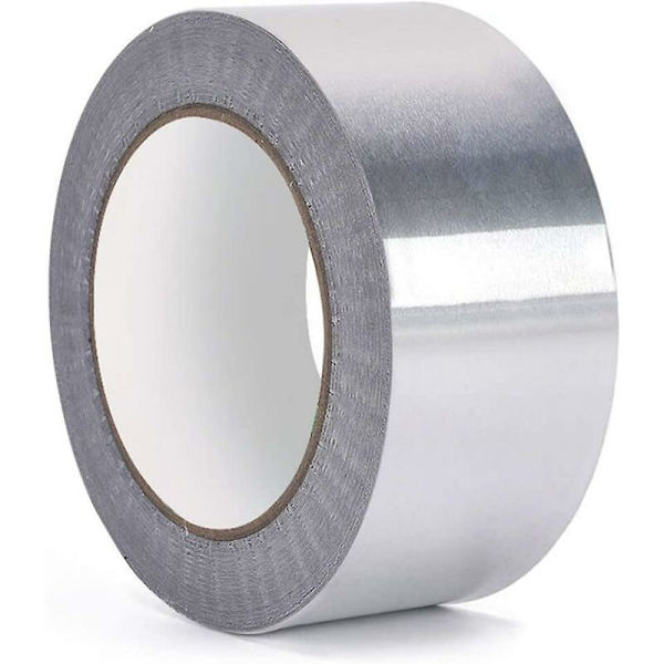 Alumiiniteippi Alumiiniteippi, korkea lämpötila, vedenpitävä, kanaviin, LVI-korjauksiin, metallikorjauksiin, korujen valmistukseen, hopea（5mm x 50，2 rullaa）