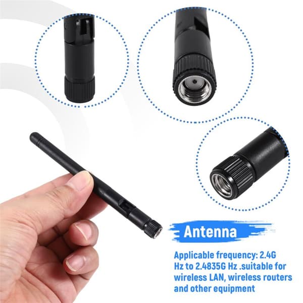 Omni-antenni 2dbi ANT2402I SMA Wifi-sovitin