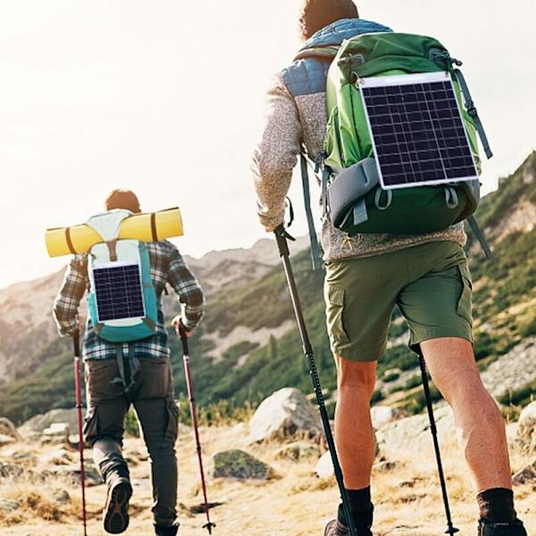 13W 5V Udendørs Solcellepanel Mobiltelefon Solcellelader Dobbelt USB Fleksibelt Solcellepanel til Telefon Udendørs Camping