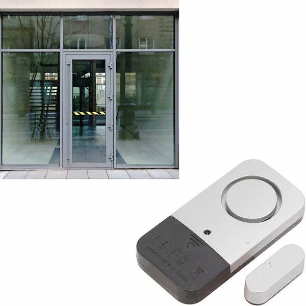 Stöldskyddande dörrlarm, 120DB enkel installation fönsterdörrlarm 4 set för att hålla hemmet säkert