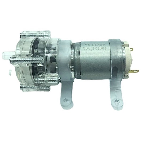 DC12V Højtemperaturbestandig Akvarietransparent Mini Membranpumpe Vakuumpumpe 385HPC-9 Vakuumpumpe Pumpe